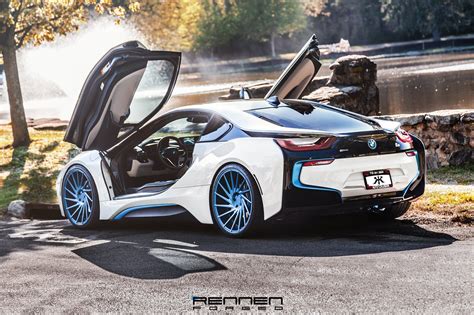 Bmw I8 White And Blue Car Wallpaper