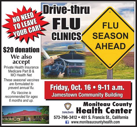 Drive Thru Flu Clinic At Moniteau County Health Center Facebook