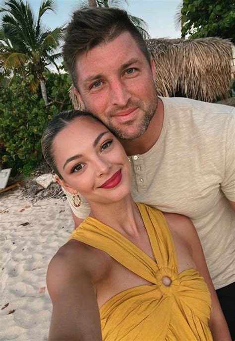 tim tebow s wife former miss universe demi leigh mimics his famous florida speech