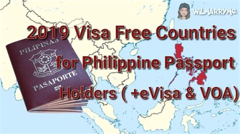 2019 Visa Free Countries For Philippine Passport Holders YouTube