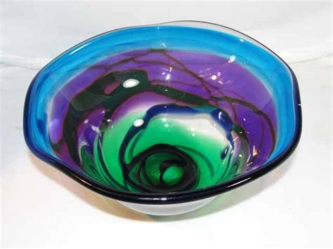 Colorful Unique Functional Glass Art Hand Blown Glass Bowls By Nate Lynn