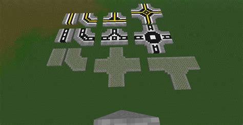 Three Different Road Designs Its An Mc Schematic Minecraft Project