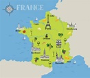 Frankreich Karte der wichtigsten Sehenswürdigkeiten - OrangeSmile.com