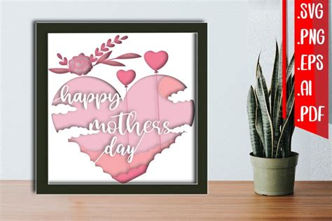 Mothers Day Layered Papercut Svg Eps Ai Png Pdf 1245635