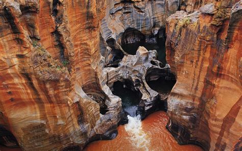 Landscape River Canyon Erosion Water South Africa Rock Nature Wallpaper