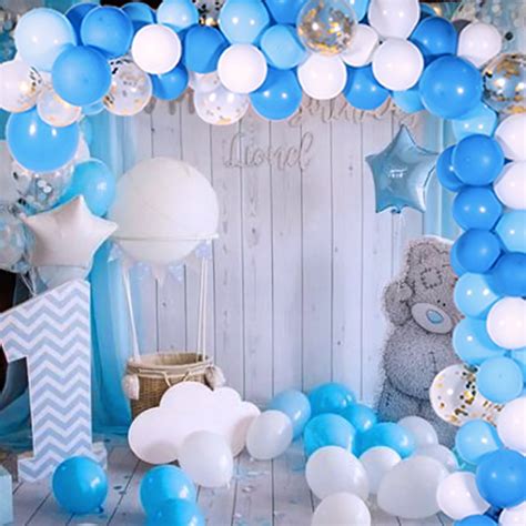 113pcs Baby One Birth Party Balloons Garland 1st Birthday Party
