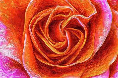 Painted Rose Mixed Media By Onyonet Photo Studios