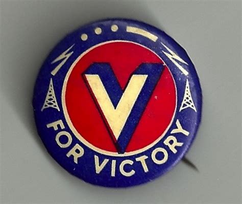 V For Victory World War Ii Era Button Flickr Photo Sharing
