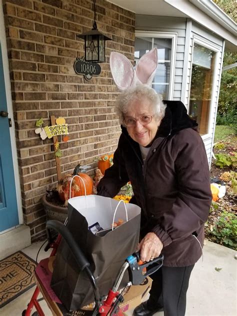 91 Year Old Grandma Goes Reverse Trick Or Treating