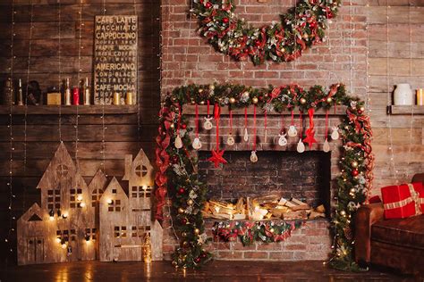 Christmas Decorations Brick Wall Photography Backdrops Dbd 19186