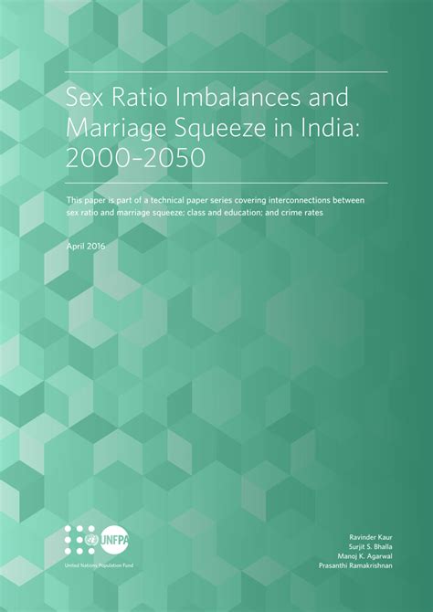 pdf sex ratio imbalances and marriage squeeze in india 2000 2050 technical report sex ratio