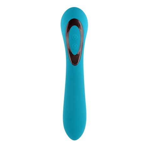 Buy The Heads Or Tails 18 Function Rechargeable Silicone Dual Ended Vibrator In Teal Blue