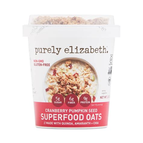 Purely Elizabeth Superfood Oats Cup Cranberry Pumpkin Seed Thrive Market