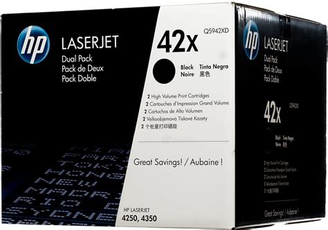 Original Hp 42x Dual Pack Black High Yield Laserjet Toner Cartridges