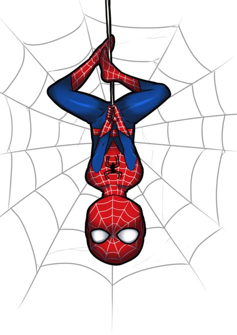 Spiderman Hanging Upside Down Clipart Clip Royalty Cute Spider Man