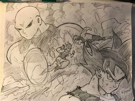 Fanart Goku Vs Jiren Sketch Dragonballsuper