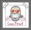 Love Priest Aufkleber | Timm Kellner Onlineshop