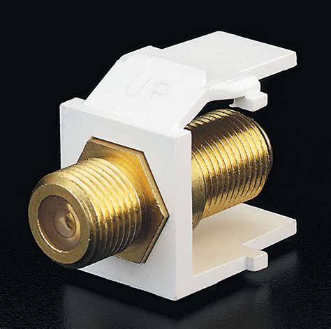 Leviton Snap In Module Gold Plated F Connector White The Home Depot