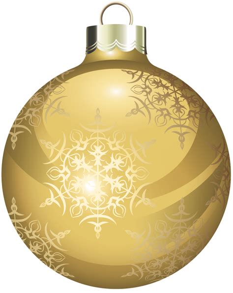 Christmas Ornament Clip Art Transparent Gold Christmas Ball Clipart