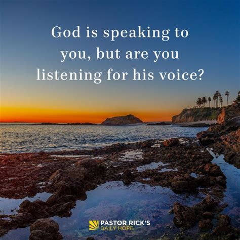 Four Ways God Speaks To You Pastor Ricks Daily Hope Bible Verse