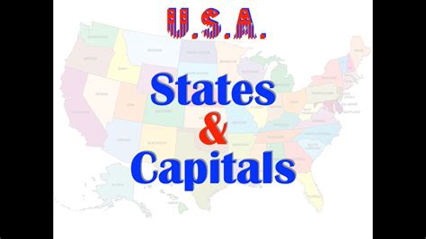 50 States And Capitals In Alphabetical Order Youtube