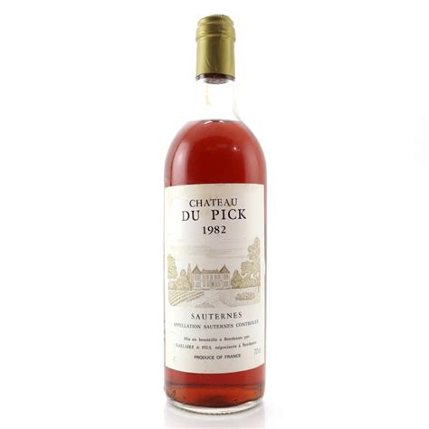 The unrivaled wines of sauternes are almost mythological in origin. Ch. Du Pick 1982 Sauternes | Wine Auctioneer