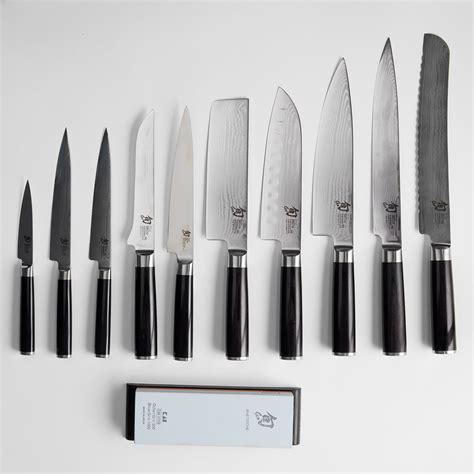 Kai Shun Classic 10 Knife Whetstone And Block Set Walnut Block