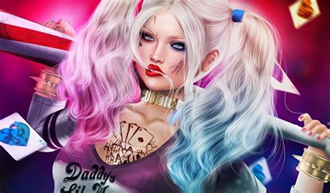Desktop Wallpapers Blonde Girl Harley Quinn Hero Hair Female 600x351