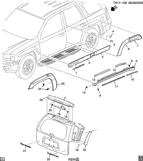 Trailblazer 4wd Moldings And Decals Chevrolet Epc Online