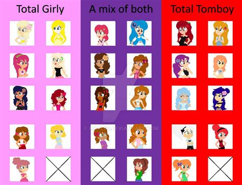 Tomboy Vs Girly Girls By Mapleb By Mapleb On Deviantart