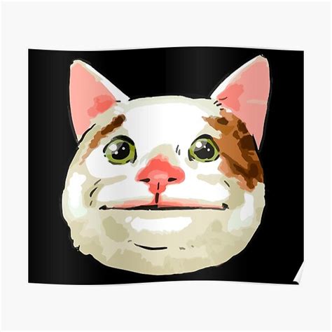 Polite Cat Meme Cursed Cat Images Poster For Sale By Printify