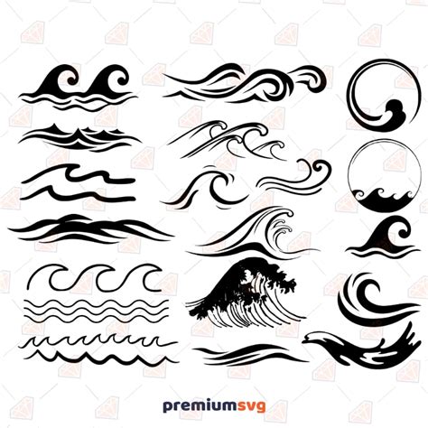 Wave SVG Bundle Ocean Waves SVG Cut And Cliparts PremiumSVG