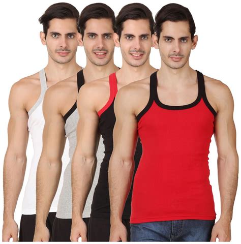 Buy Hap Pack Of Sleeveless Round Neck Men Gym Vest Assorted Online