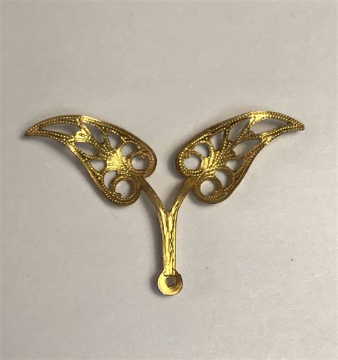 Lovely Gold Leaf Drop Gold Leaf Charms Beautiful Double Leaf Charm