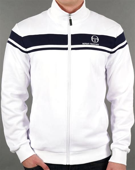 Sergio Tacchini Masters Track Top Whitenavy Blue 80s Casual Classics