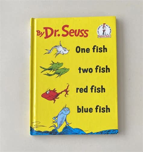 Vintage Dr Seuss One Fish Two Fish Red Fish Blue Fish 1960 Book 300