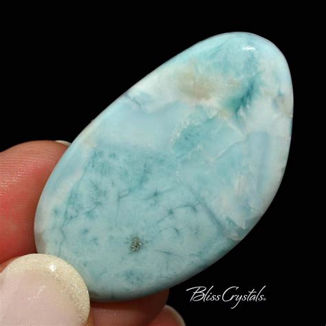 Larimar Cabochon Stone 17 Inch Aka Dolphin Stone Blue Pectolite