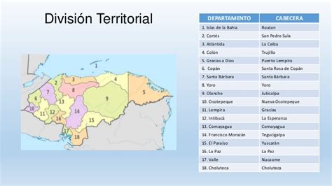 Mapa De Honduras Con Sus Cabeceras Mapas De Honduras