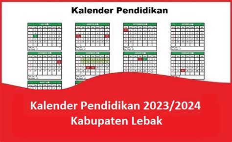 Kalender Pendidikan 20232024 Kabupaten Lebak Pdf