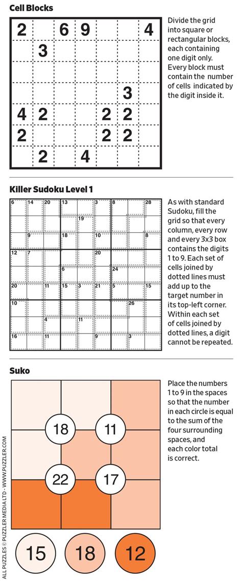 Number Puzzles Saturday August 5 Wsj