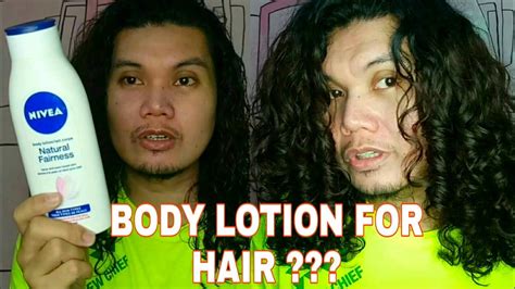 trying body lotion on my hair hair hack youtube