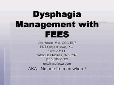 PPT Dysphagia Management With FEES PowerPoint Presentation Free To View Id Fef D Y I Z