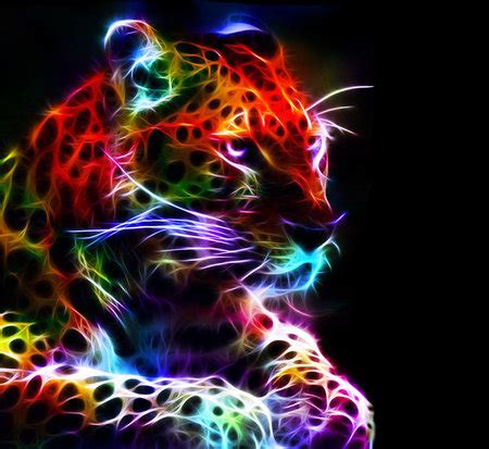 Design your everyday with removable colorful animals wallpaper you'll love. Beautiful and Colorful Fractal Leopard - Cats & Animals ...