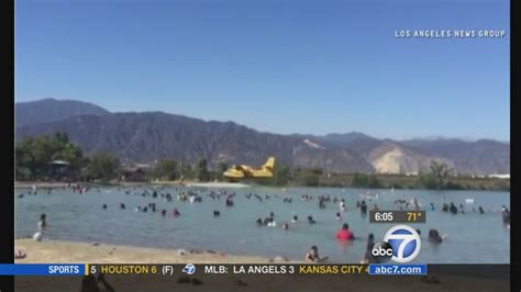 Us army corps of engineers, california. Super Scooper fills up at Santa Fe Dam as swimmers watch - ABC7 Los Angeles