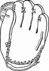 Baseball Mitt Glove Clipart Coloring Drawing Gloves Outline Mitten Cliparts Cartoon Clip Softball Dinner Lacing Cards Unabashed Template Romney Lisa sketch template