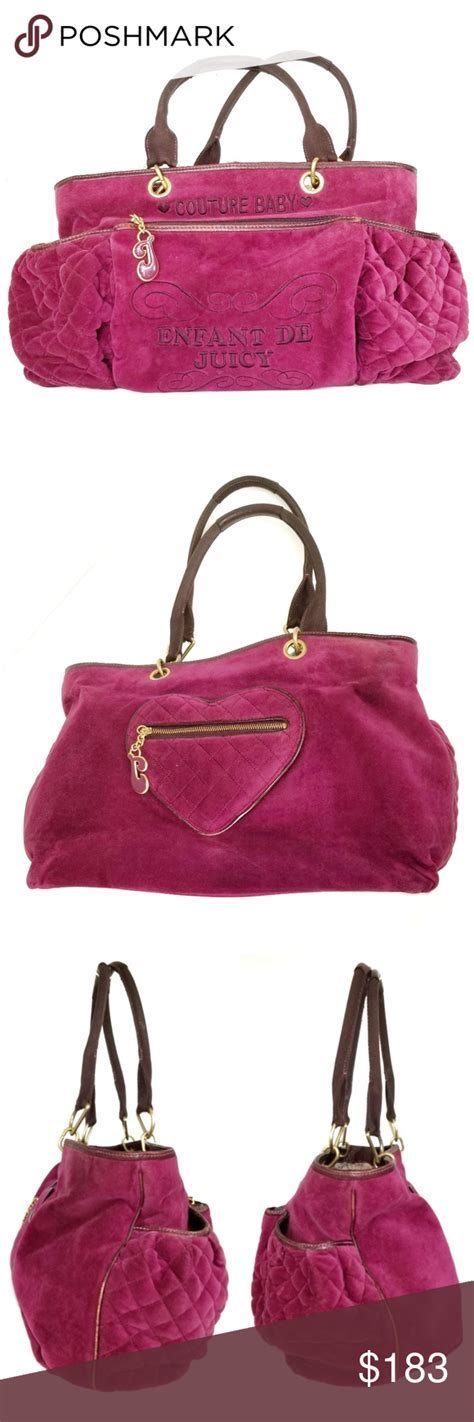 Juicy Couture Enfant De Juicy Diaper Bag Lg Purple Stylish Diaper Bag