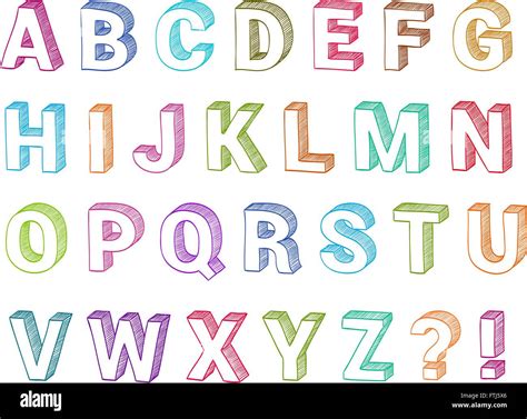 Draw 3d Letters Alphabet
