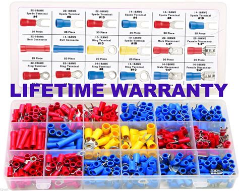 520 Pc Assorted Wire Connectors Terminals Kit Electrical Wiring