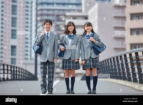 Japanese Junior High Students Stock Photo Alamy