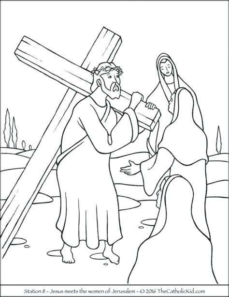 Jesus Died On The Cross Coloring Page At Free